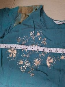 Beautiful Blue Embroidered Kurta