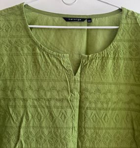 Green Printed Kurta
