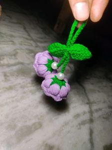 Crocheted Flower Hair Tie