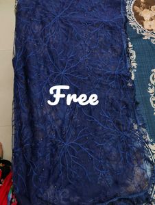 Elegant Navy Blue Embroidered Kurta Set