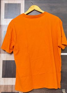 Vibrant Orange Graphic T-Shirt