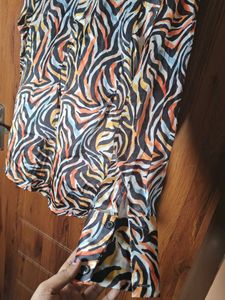 Free delivery - Zebra Print Button-Up Shirt