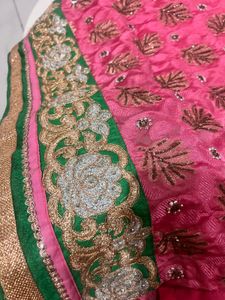 Plus size Pink Kurta with Net Dupatta