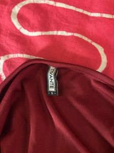 Maroon Halter Neck Tank Top