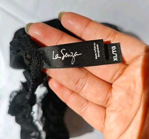 Satin Black Lace Trim Panty