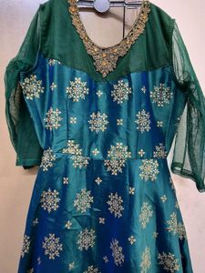 Teal Blue Ethnic Gown