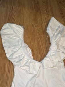 White Ruffle bodysuit