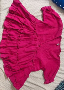 Ruffled Pink Top