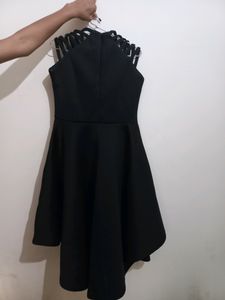 New High-low Black One Piece Dress