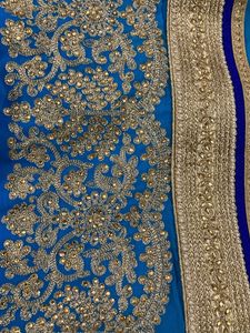 Elegant New Blue 2shade Saree -Rs.2400