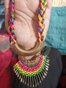 Garba special multicolour neklace