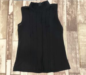 Chic Sleeveless Transparent Mock Neck Top