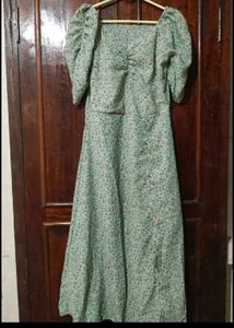 Floral Puff Sleeve Maxi Dress