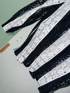 Striped Lace Top