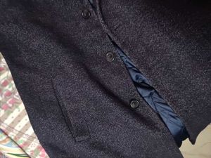 Stylish Navy Blue Overcoat