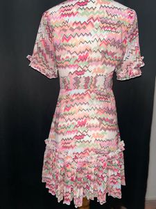 Chic Geometric Print Midi Dress