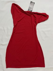 Red One-Shoulder Mini Dress