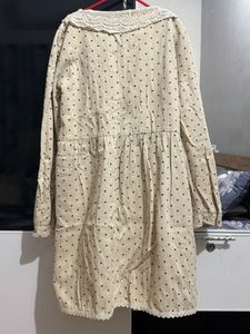 Polka Dot Dress with Lace Collar