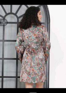 Shein Bohemian Full Tiered Sleeves Paisley Print