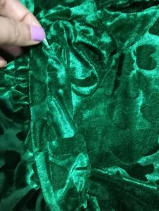Offer Offer Checkout Today  And Get Assured Free Gift With  velvet gowm Long  Dress