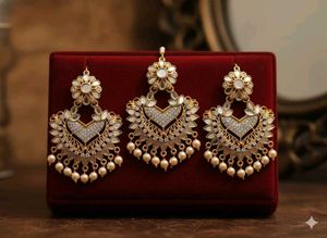Elegant Mirror Work Earrings