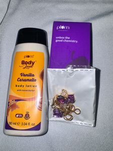 Plum Lilac Love Jewellery set and Body lotion Duo