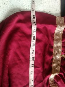 Maroon Sharara With Work Lace