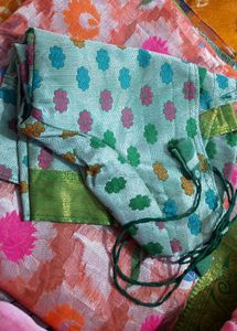 Elegant Floral Pattern  brasso saree