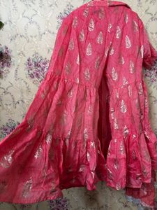 Sharara Pink &amp; Gold Indian Suit