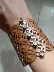Geometric Cutout Cuff Bracelet