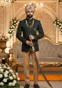 Stylish Green Nehru Suit