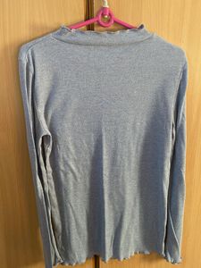 grey Ribbed Mock Neck Top