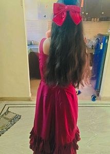 Elegant Red Velvet Dress