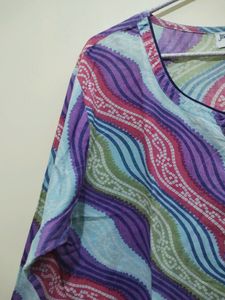 Jaipur Kurti Multicolored Diagonal Striped Kurta