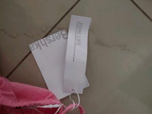Bershka Pink Tie-Front Cropped Camisole Top