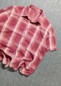 Levi's Red Plaid Short Sleeve Boxy Shirt