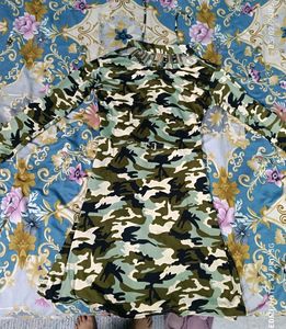 Stylish Camouflage Print Dress