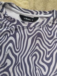Trendy Swirl Print Long Sleeve Top