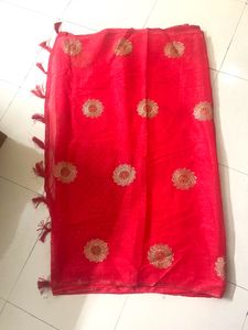 Red Partywear saree
