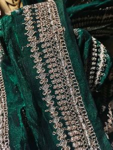 Emerald Green Embroidered lace