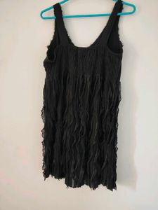 Black Ruffle Night Dress