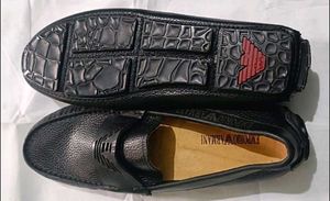 Emporio Armani Leather Loafers Casual Shoes