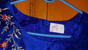 Elegant Blue Embroidered Blouse