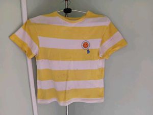 Yellow Top With Red Checkered Pants