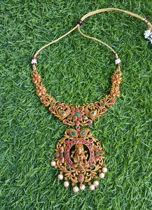 Elegant Matte Finish Laxmi Pendent Jewellary