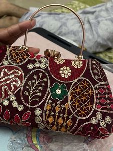 Anouk Embroidered Clutch Purse