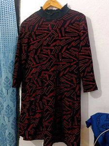 Retro Geometric Print Dress