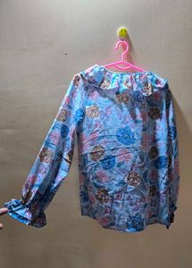 Blue Floral Top