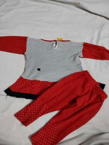 kids' Cute Giraffe Print Baby Girls Outfit