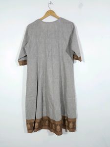 Sanganeri Grey  Kurtas(Women's)